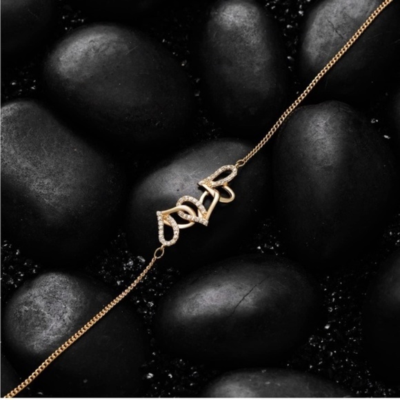 GOLD 14k Gold Plated Cubic Zirconia Bracelet - Picture 2 of 3